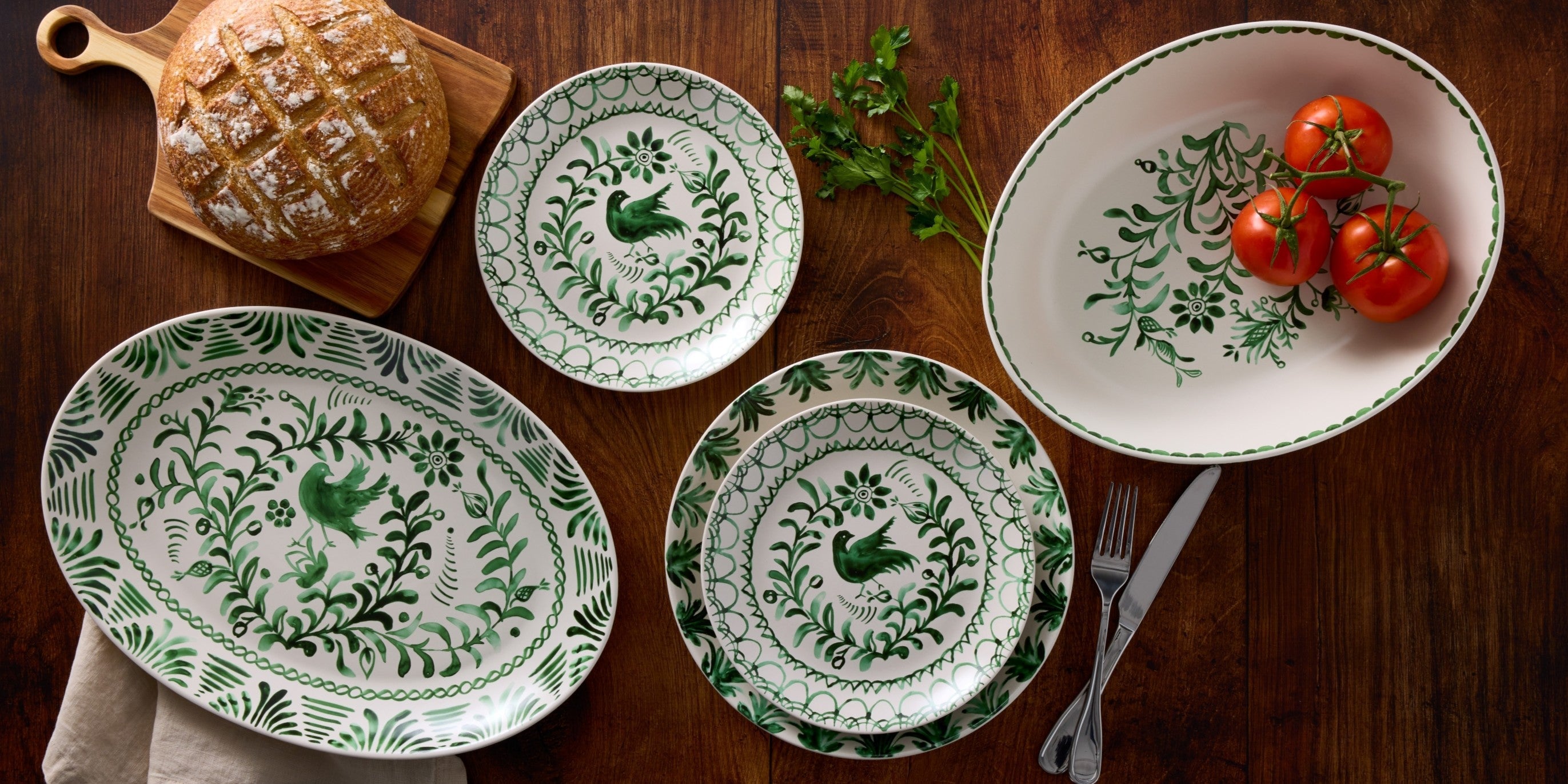 Sicily green dinnerware