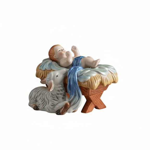 bab jesus figurine with lamb