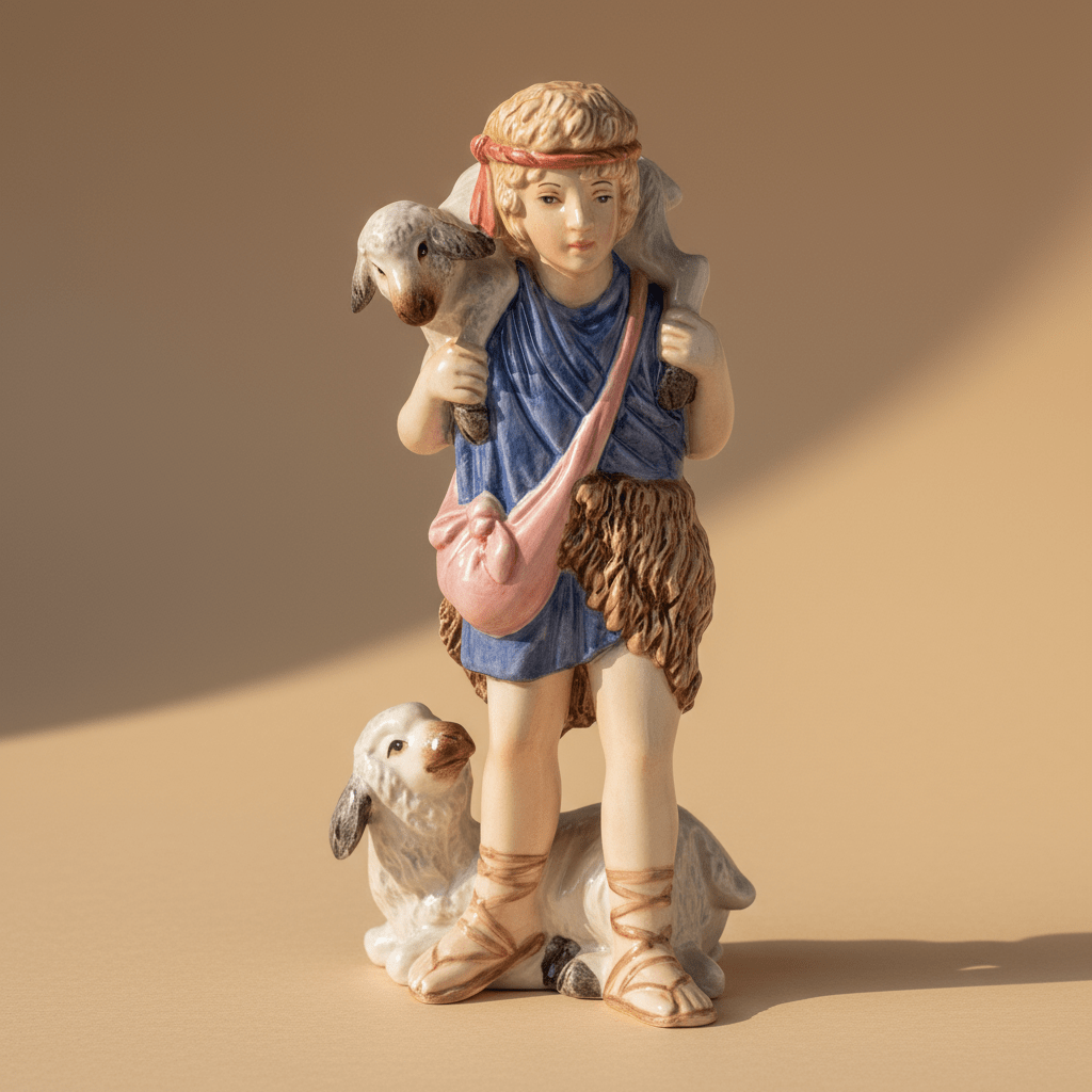 Nativity Shepherd Boy Figurine, 7.5 IN