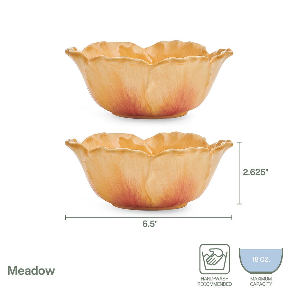 Meadow Set of 2 Tulip Soup Cereal Bowls