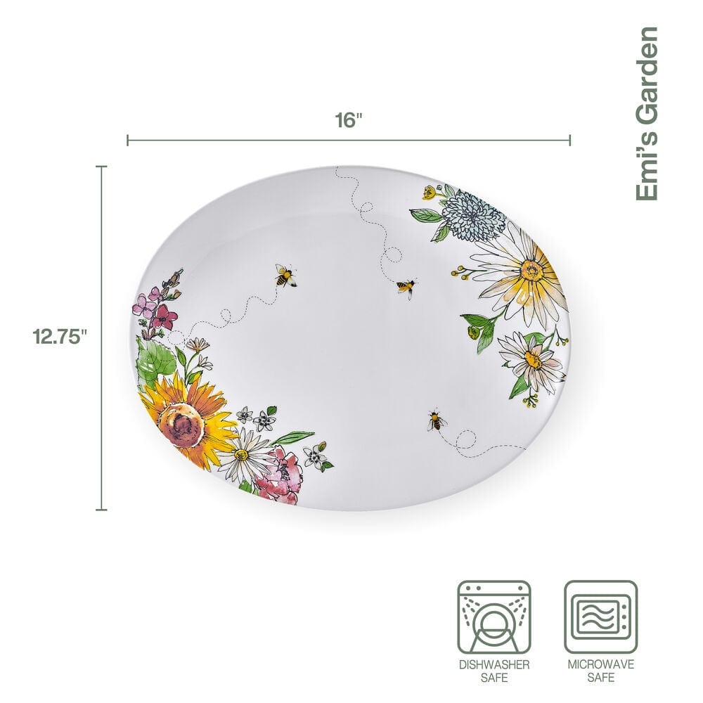 Emi's Garden Platter, 16 IN
