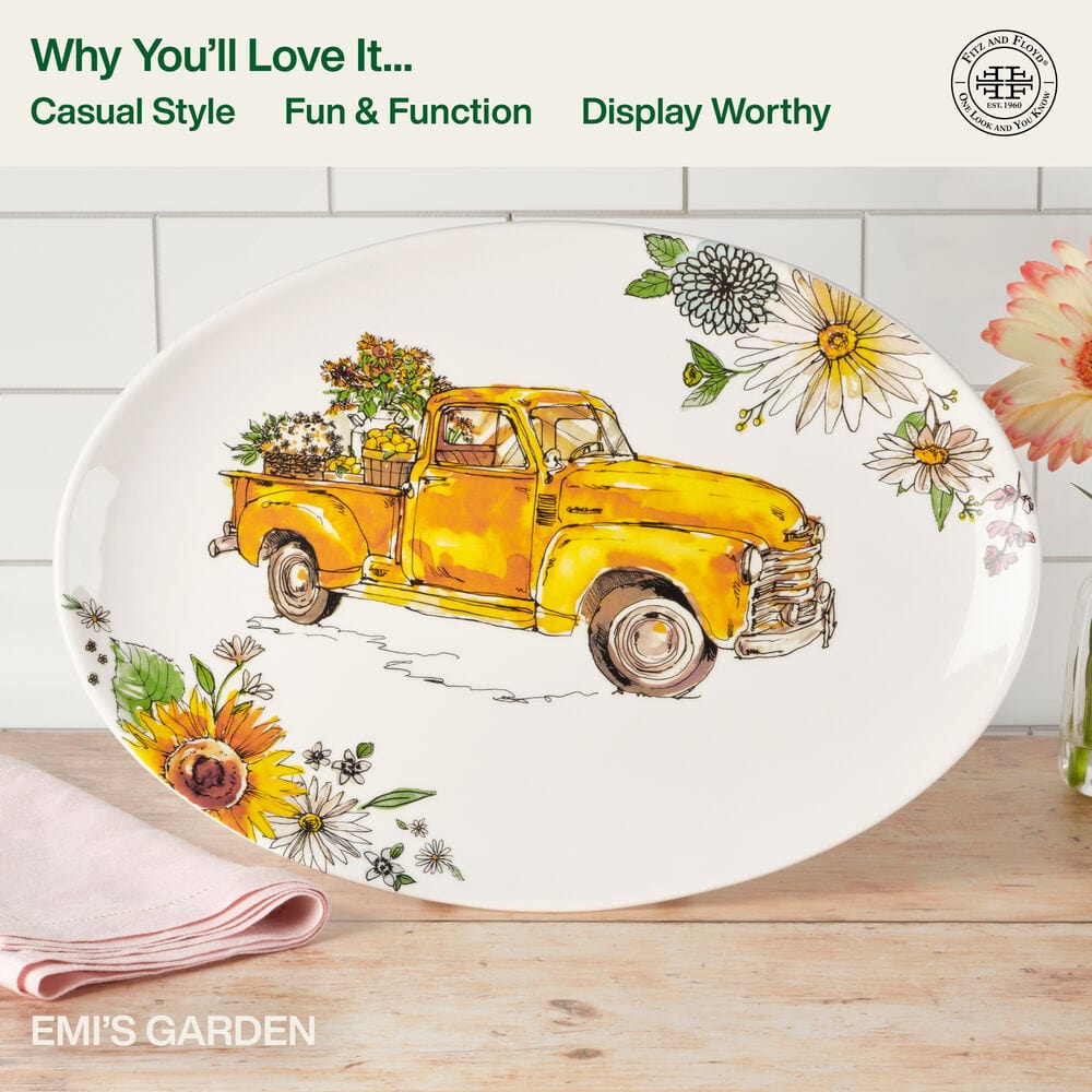 Emi's Garden Platter, 14 IN