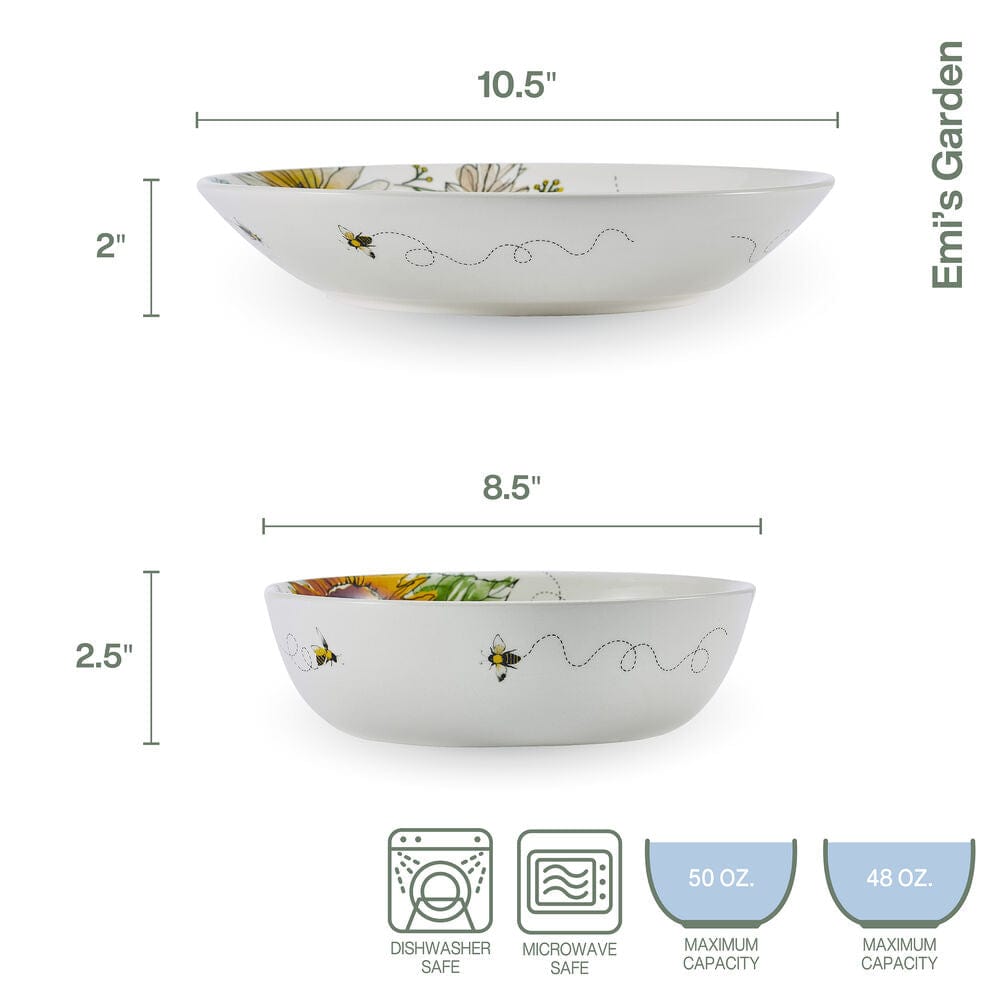 Emi's Garden Set of 2 Serving Bowls