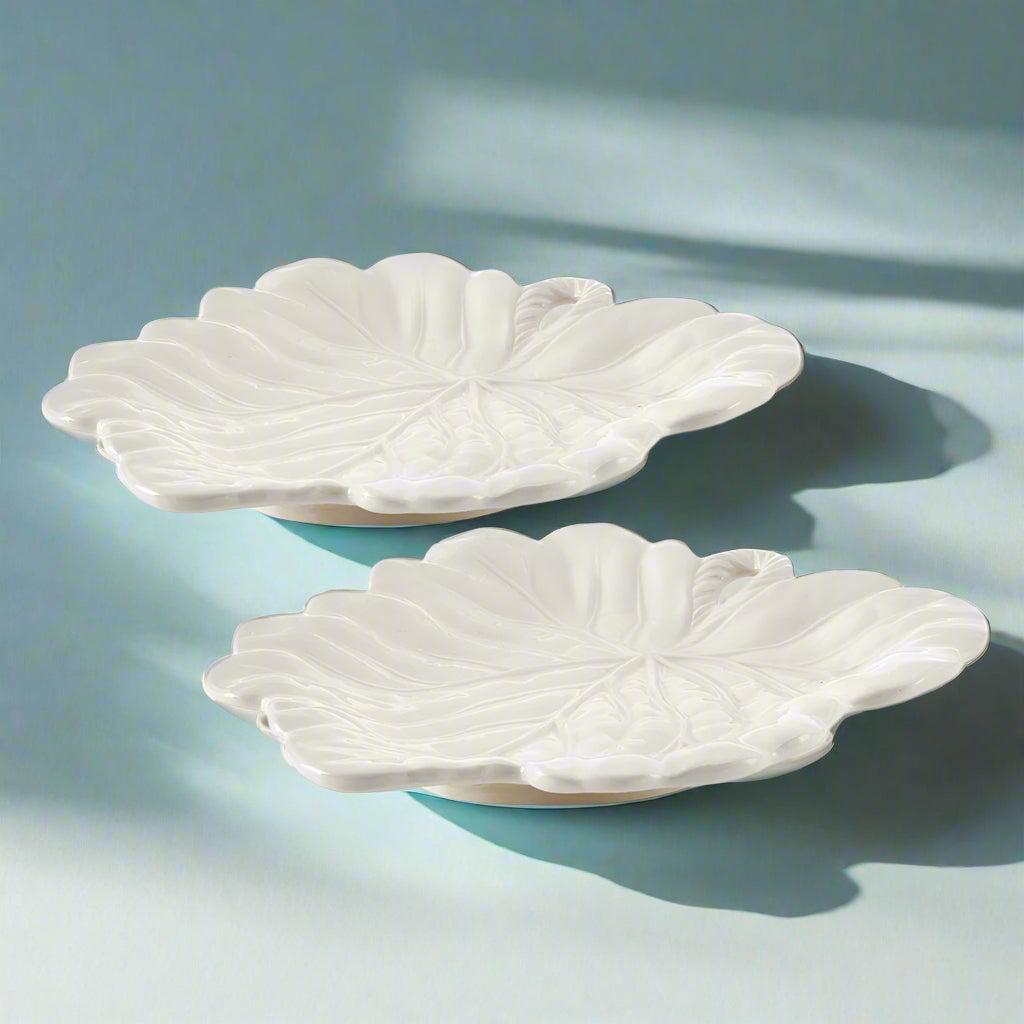 La Fleur Leaf Set of 2 Salad Plates