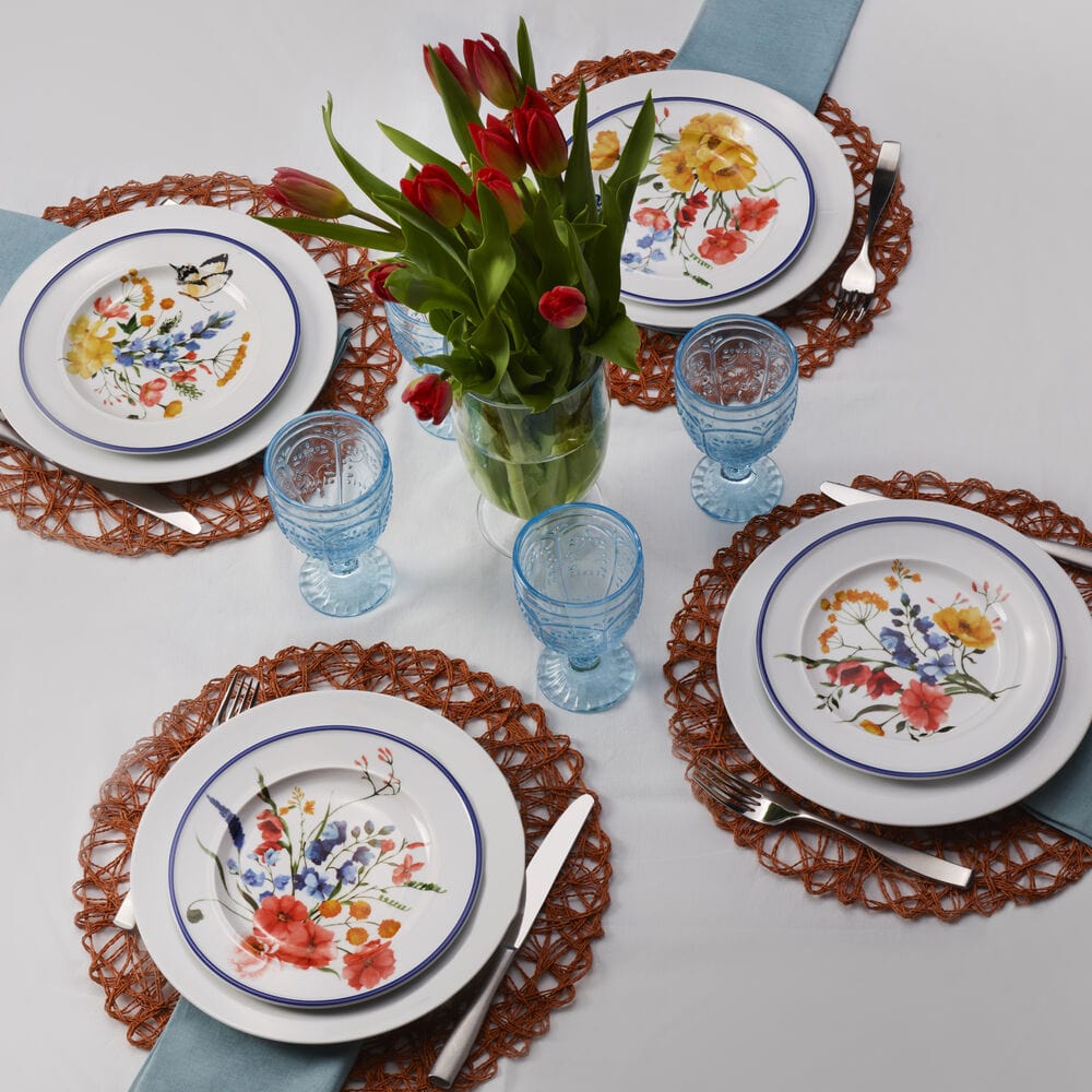 Everyday White® Set of 4 Bouquet Rim Salad Plates