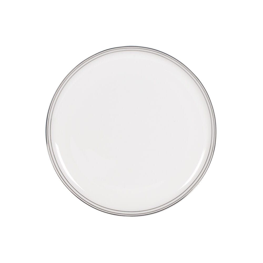 Nevaeh White Platinum Bands 16 Piece Dinnerware Set, Service For 4