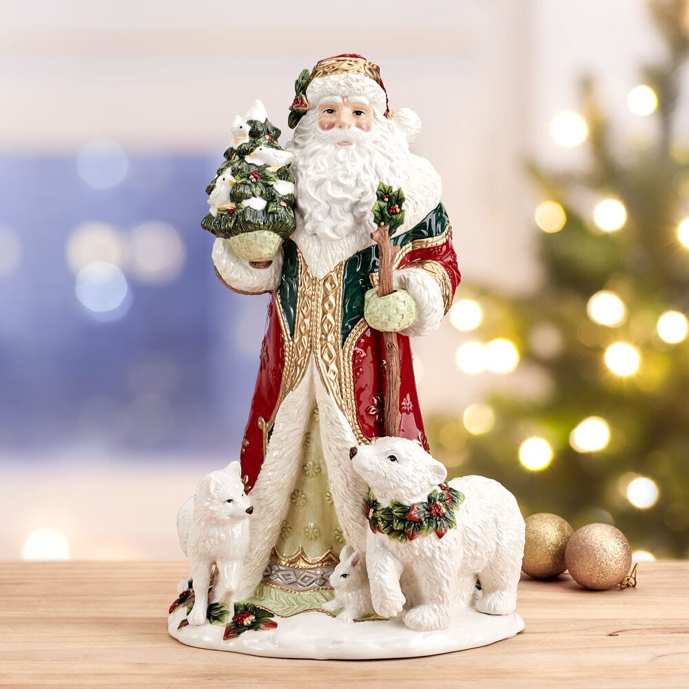 Woodland Holiday Santa Figurine, 18.25IN