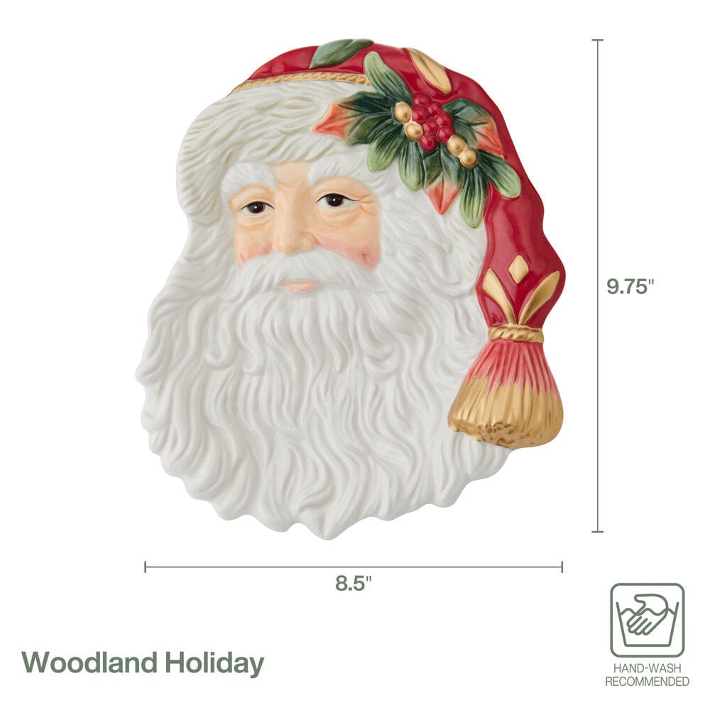 Woodland Holiday Santa Serving Tray