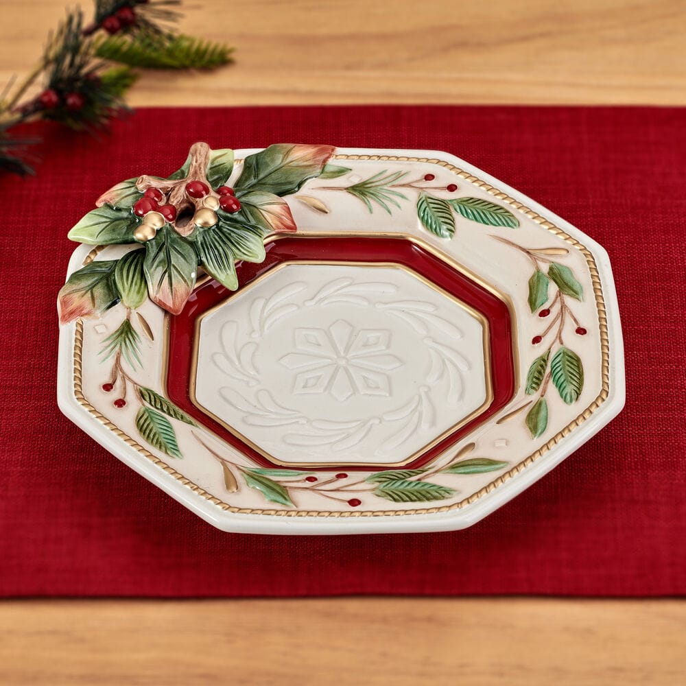 Woodland Holiday Octagonal Serving Plate