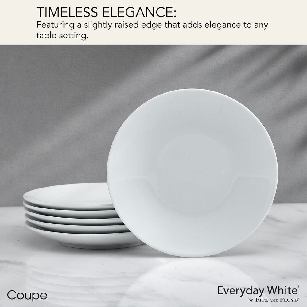 Everyday White® Coupe Set of 6 Appetizer Plates
