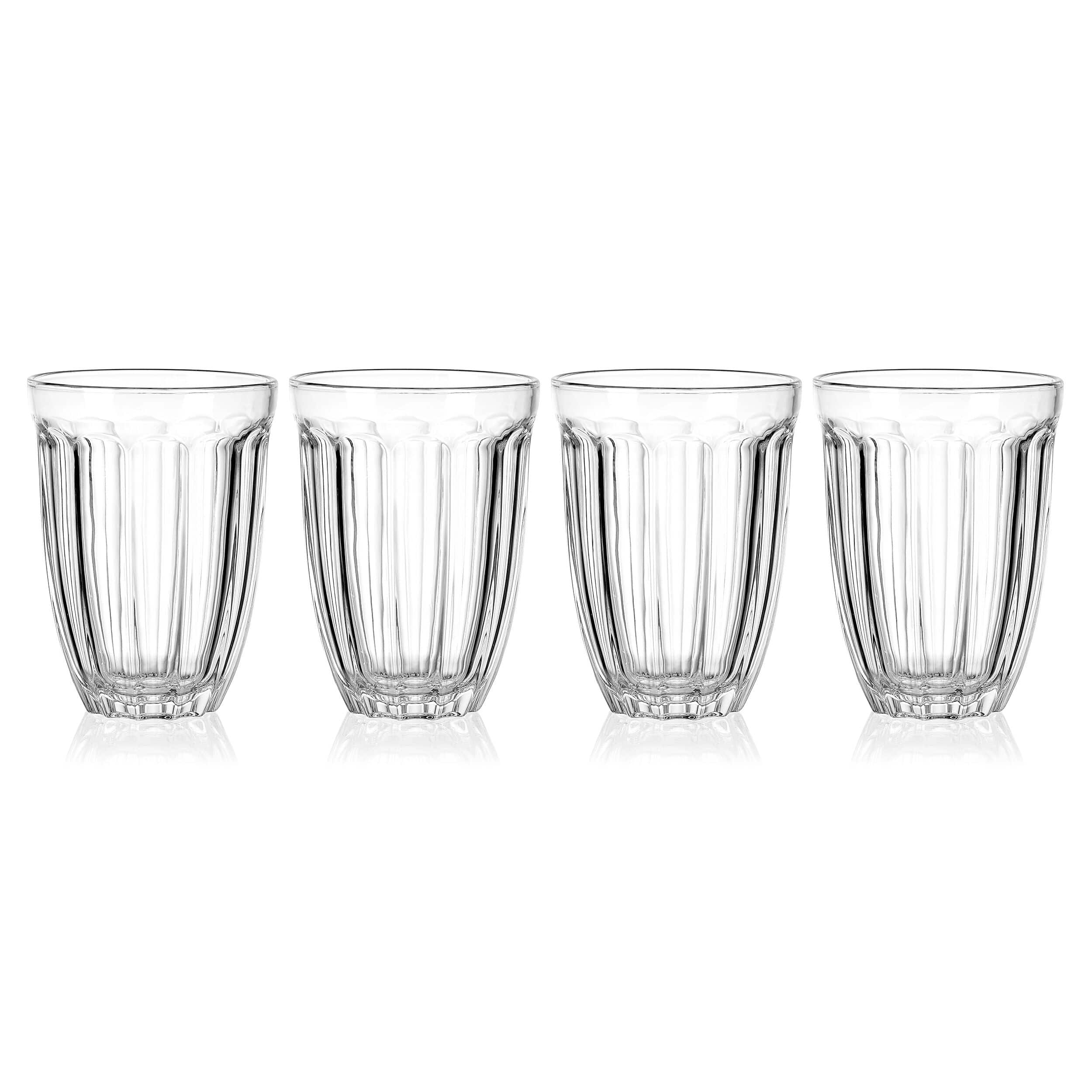 Vintage Scoop Highball Glasses Set of 4