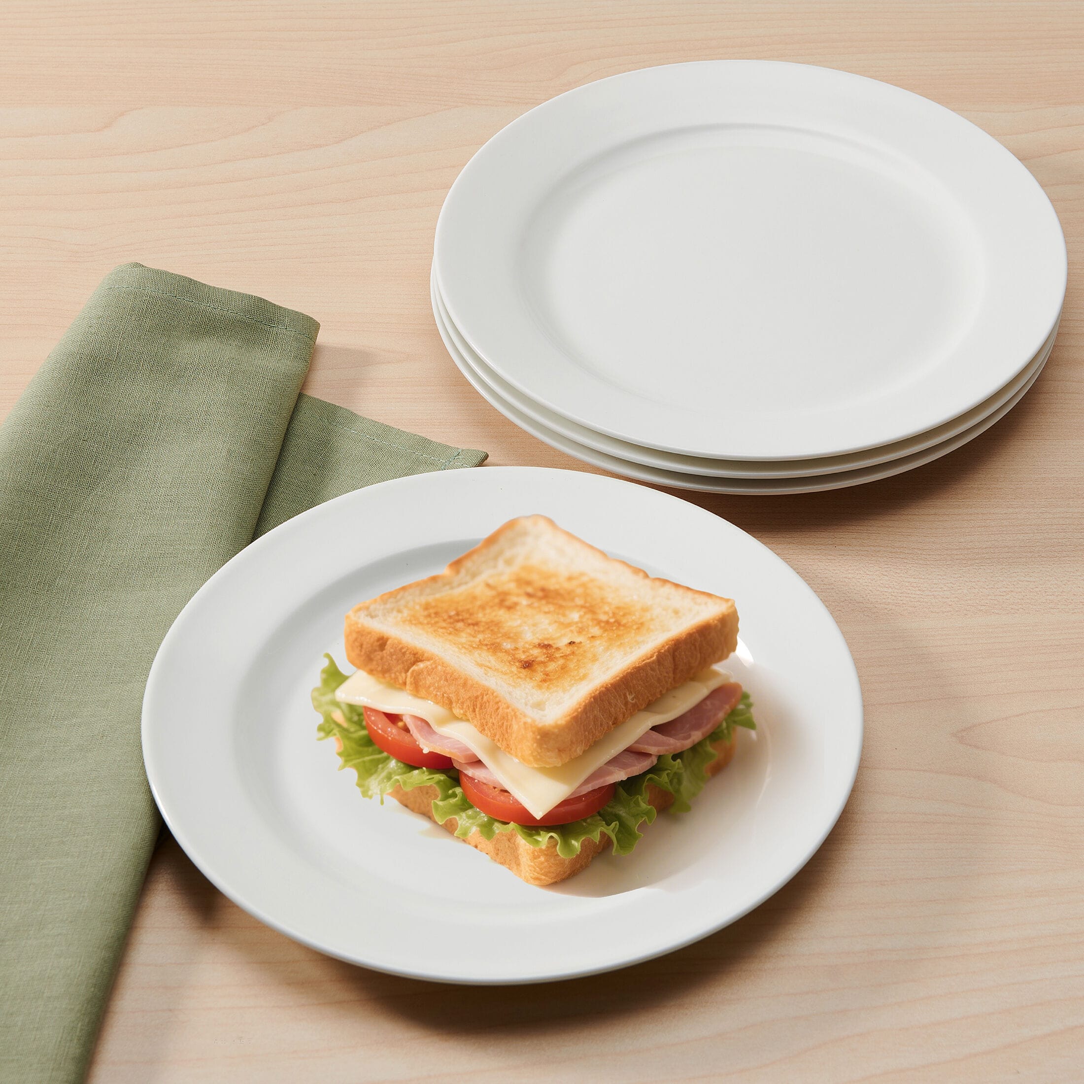 Nevaeh White Classic Rim Set of 4 Salad Plates