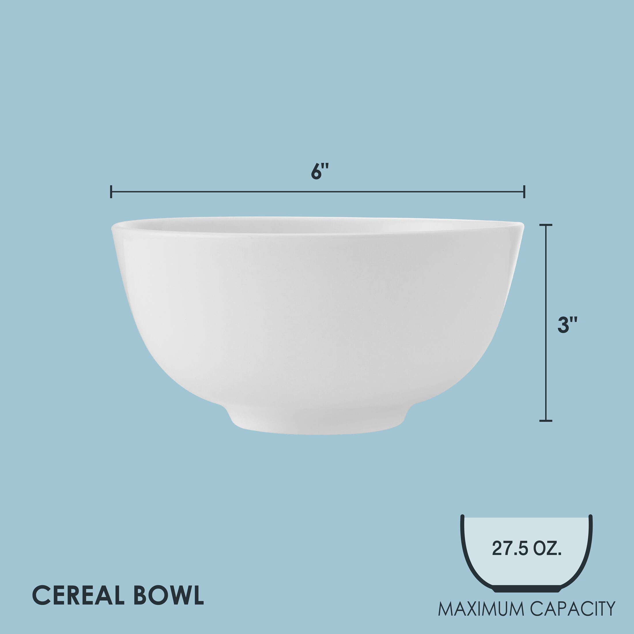 Nevaeh White Classic Rim Set of 4 Soup Cereal Bowls