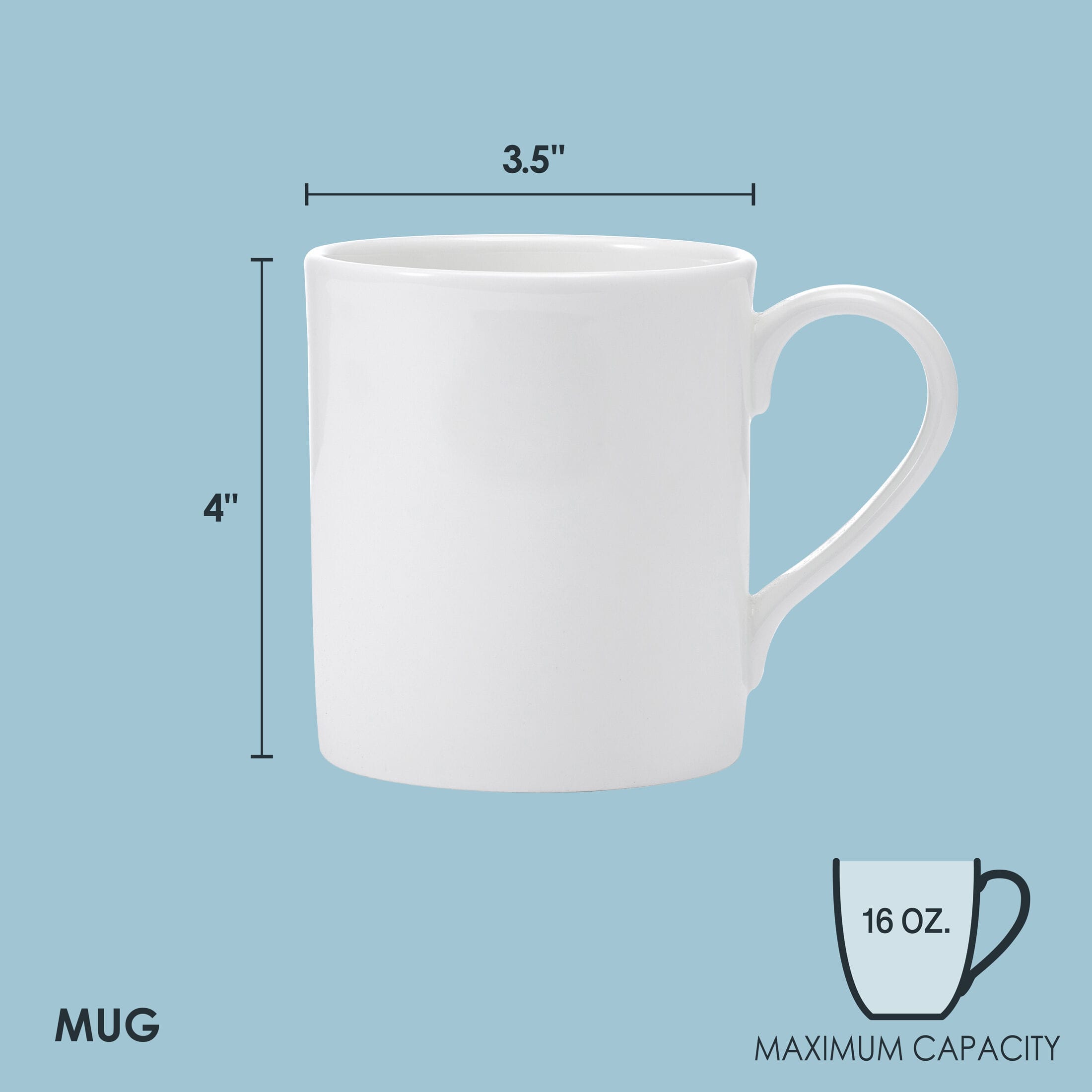 Nevaeh White Classic Rim Set of 4 Mugs