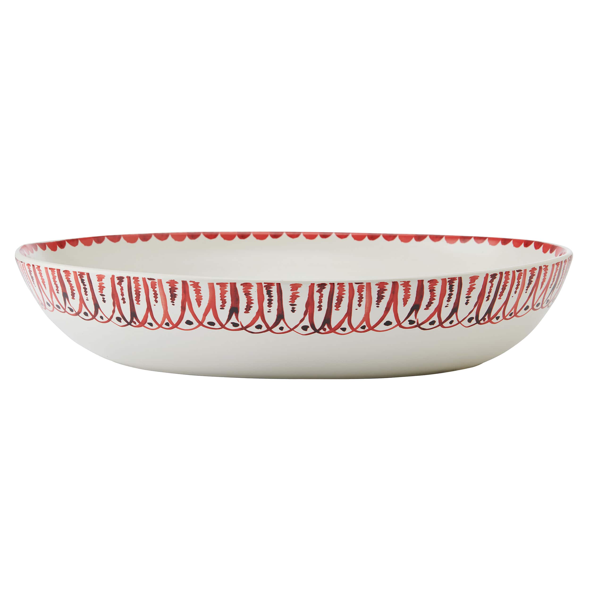 Sicily Red Holiday Partridge Serving Bowl