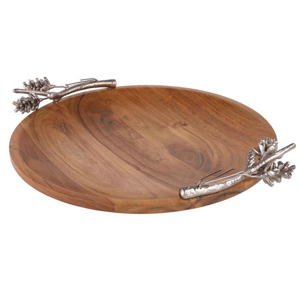 Pinecone Round Serving Platter