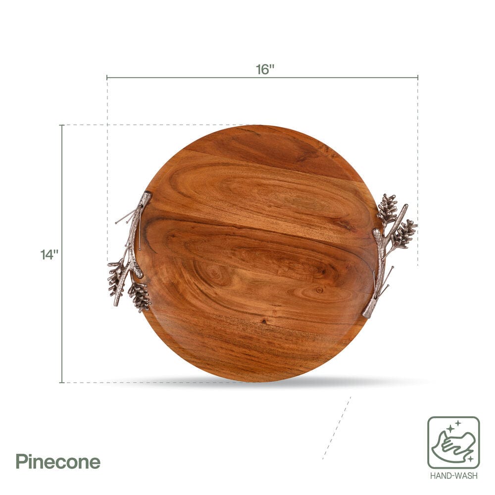 Pinecone Round Serving Platter