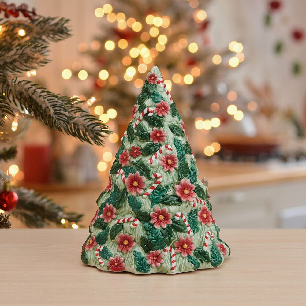 Candy Cane Christmas Tree Musical Figurine, 8.8 IN