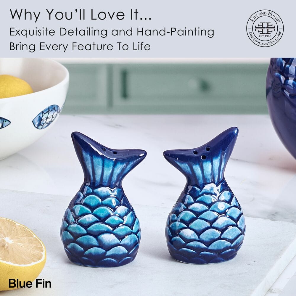 Coastal Blue Fin Salt and Pepper Set