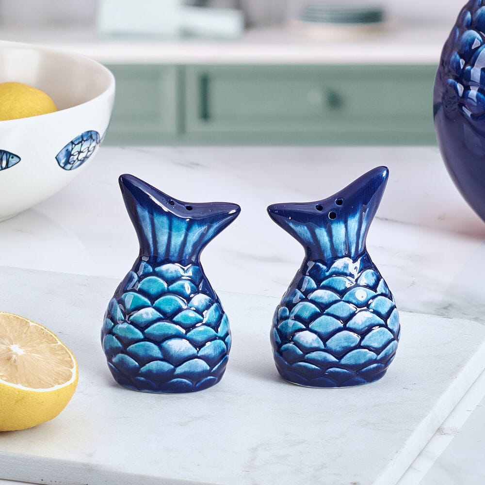 Coastal Blue Fin Salt and Pepper Set