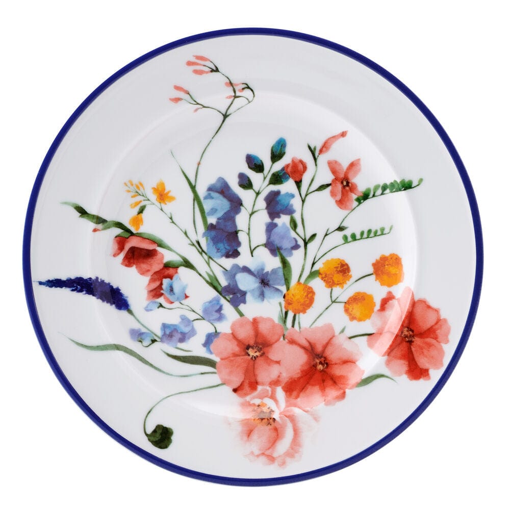Everyday White® Set of 4 Bouquet Rim Salad Plates