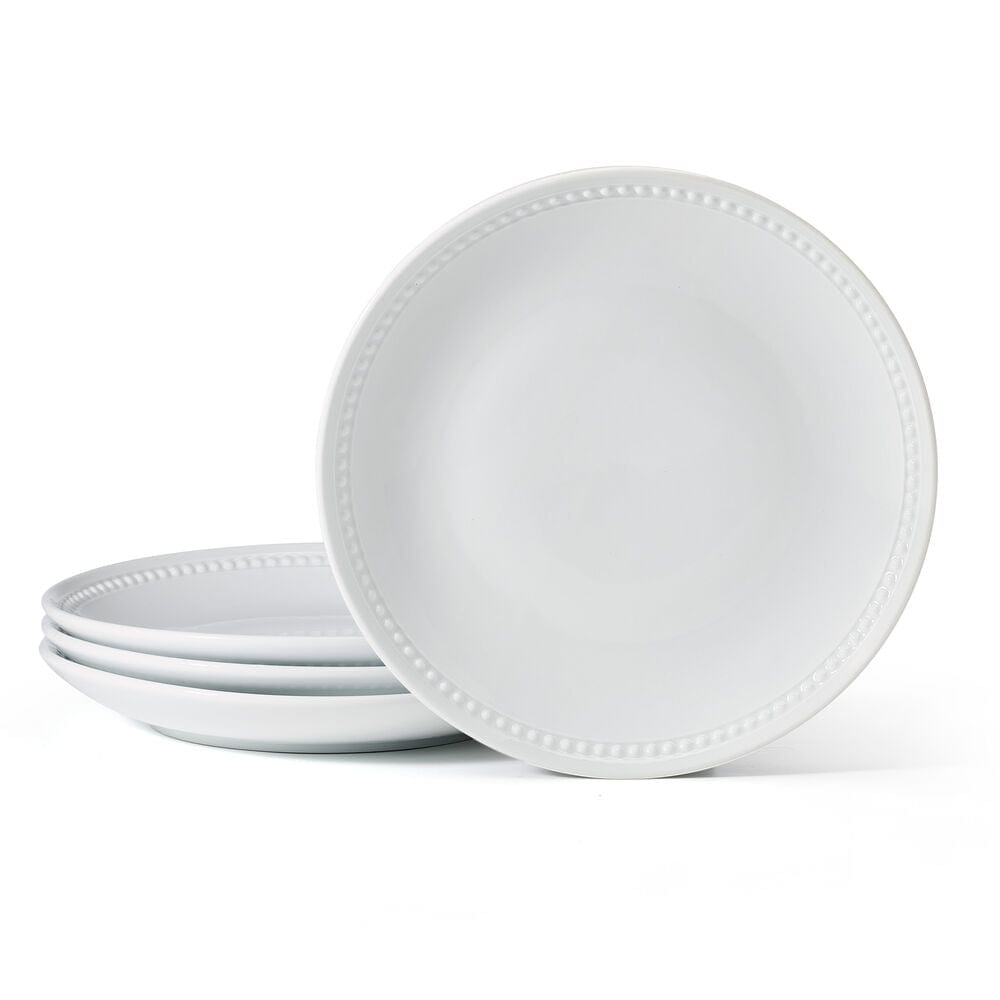 Everyday White® Beaded Coupe Set of 4 Dinner Plates