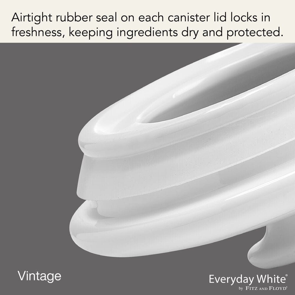 Everyday White® Vintage Set of 3 Kitchen Canisters