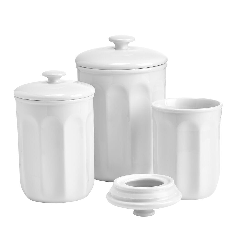 Everyday White® Vintage Set of 3 Kitchen Canisters