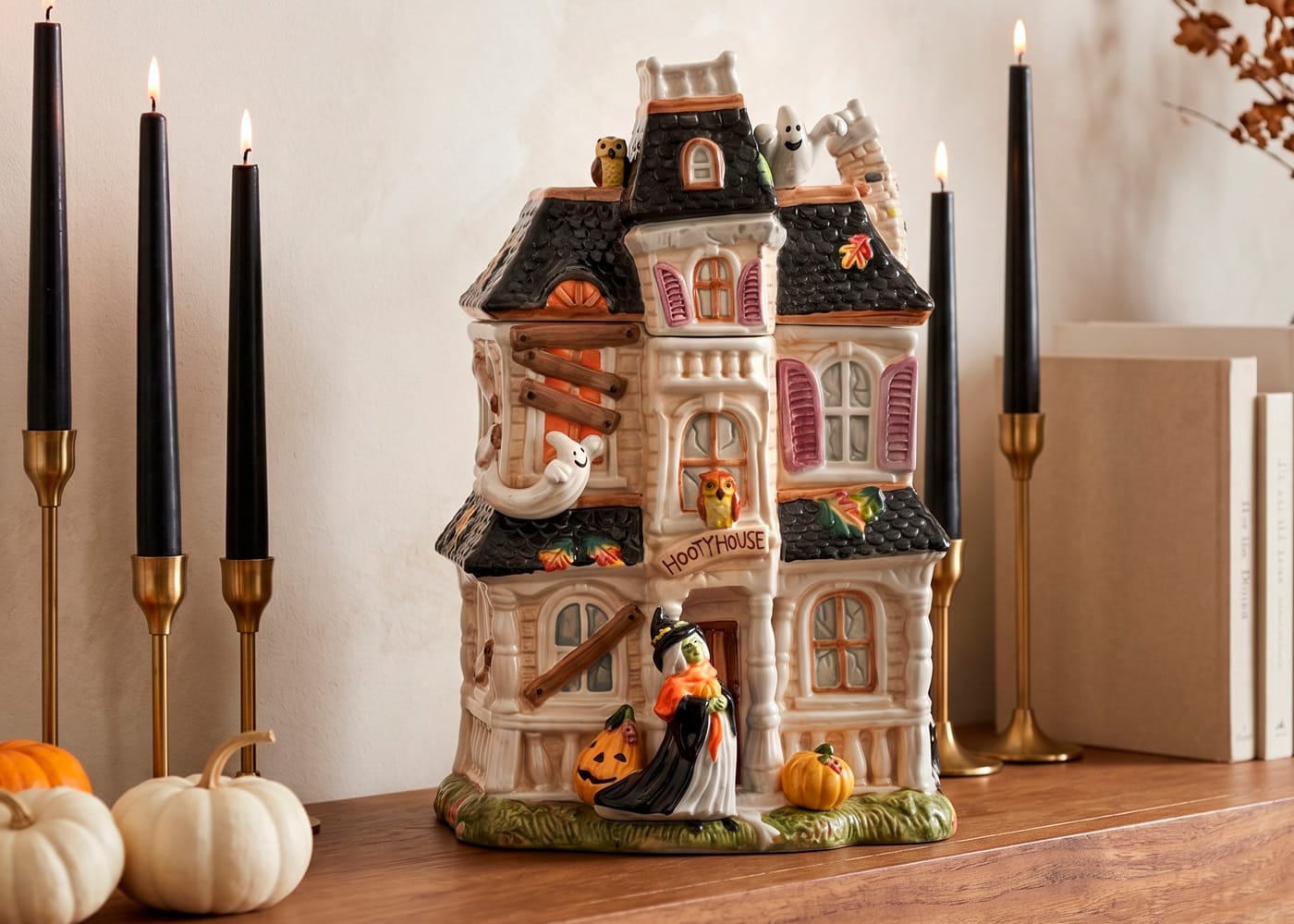 Halloween Harvest Haunted House Cookie Jar