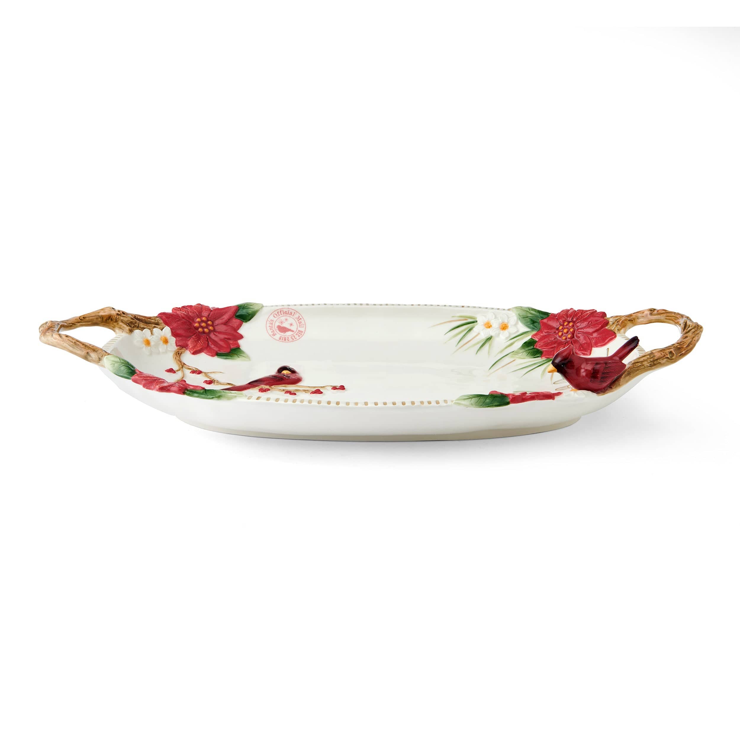 Poinsettia Holiday Serving Platter