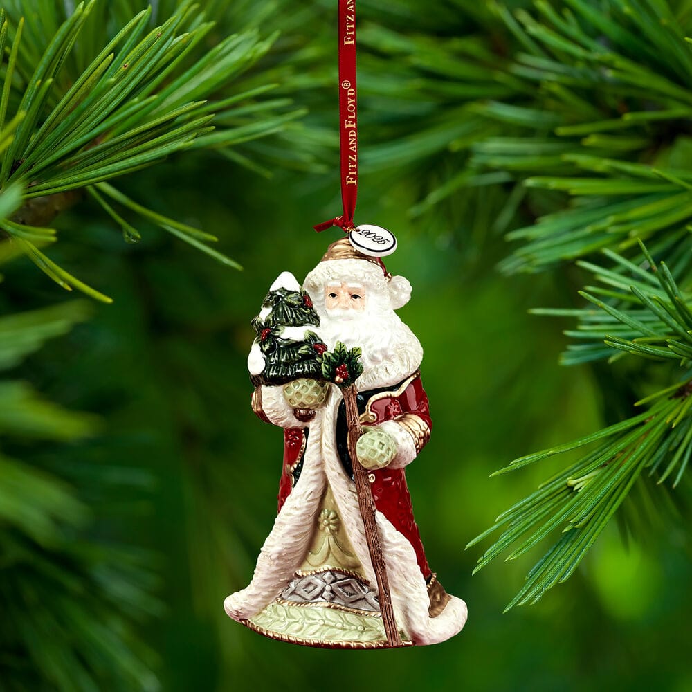 Woodland Holiday Santa Bell 2025 Ornament