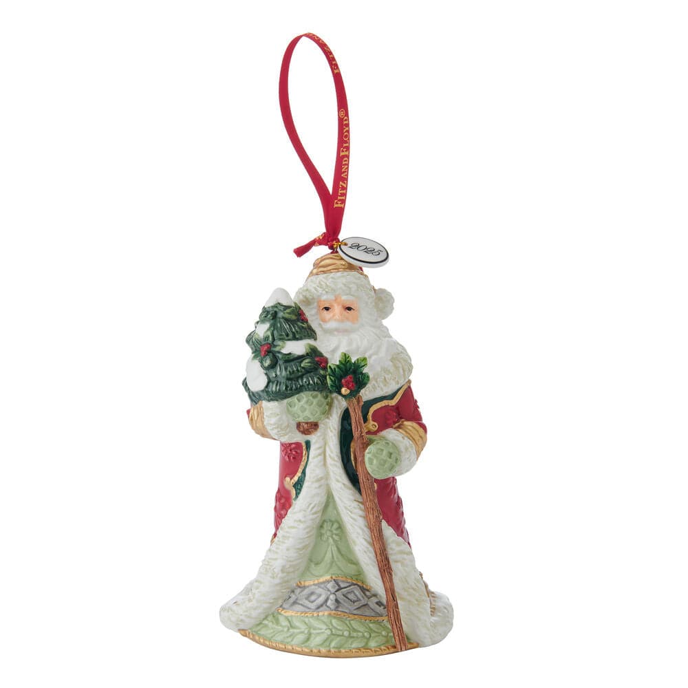 Woodland Holiday Santa Bell 2025 Ornament