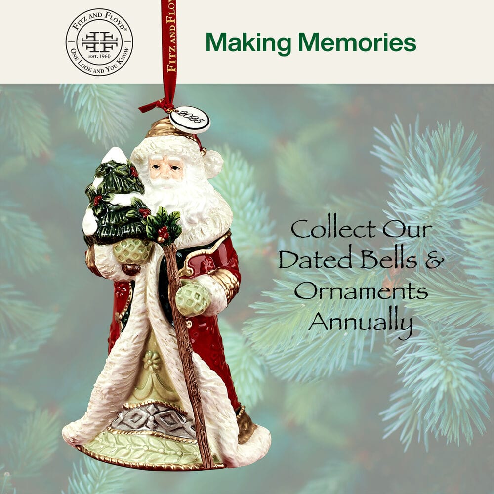 Woodland Holiday Santa Bell 2025 Ornament