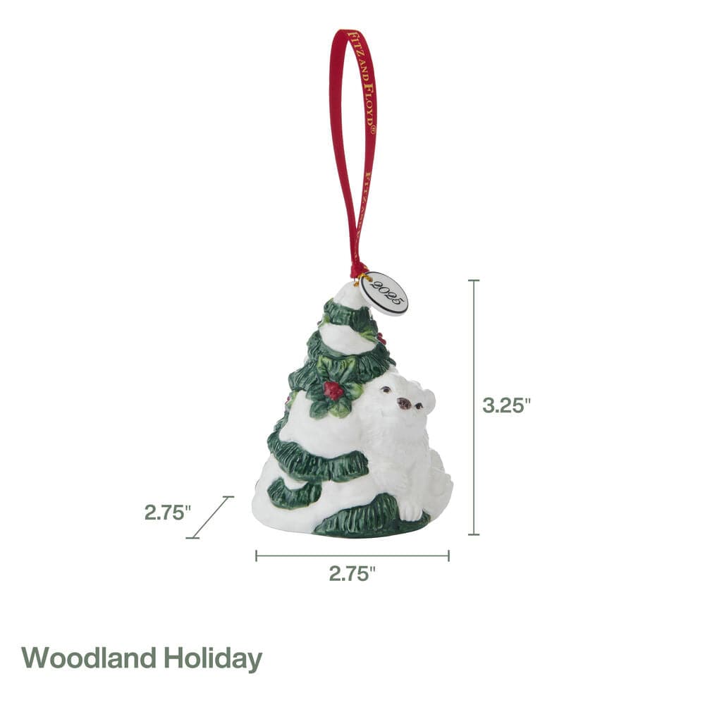 Woodland Holiday Christmas Tree 2025 Ornament
