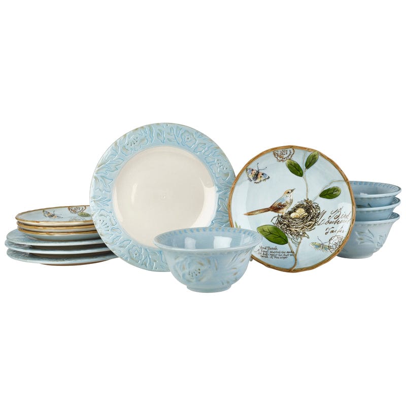 Toulouse Blue 12 Piece Dinnerware Set
