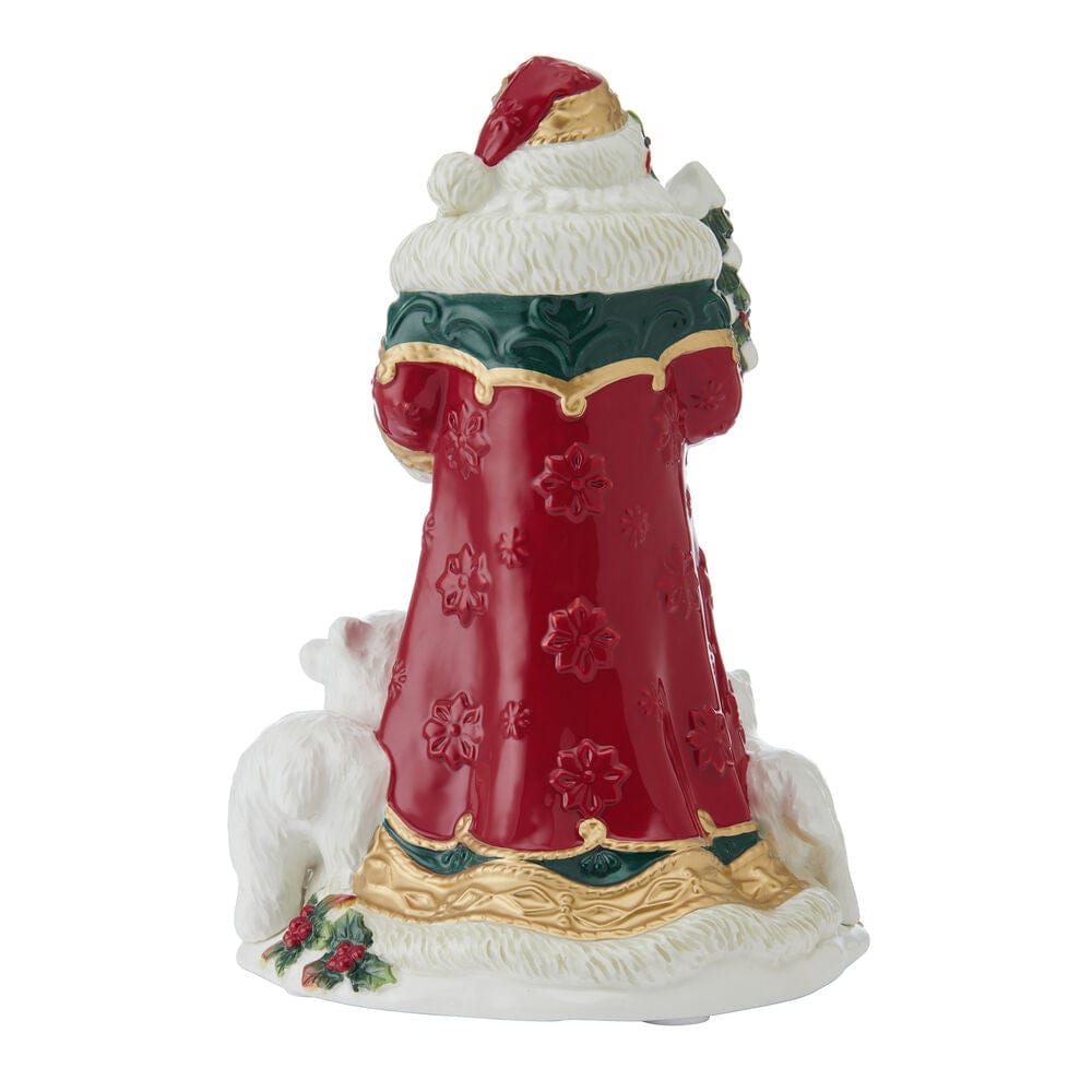 Woodland Holiday Musical Santa Figurine, 10.75 IN