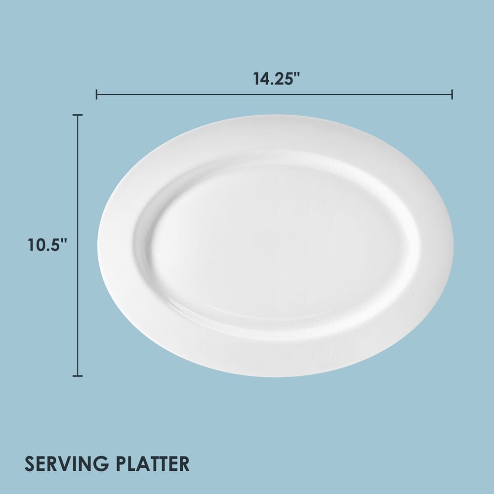 Nevaeh White Classic Rim Small Platter