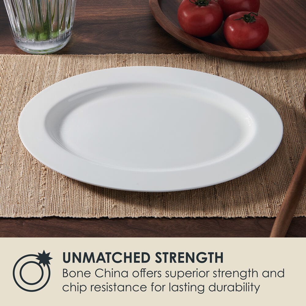 Nevaeh White Classic Rim Small Platter