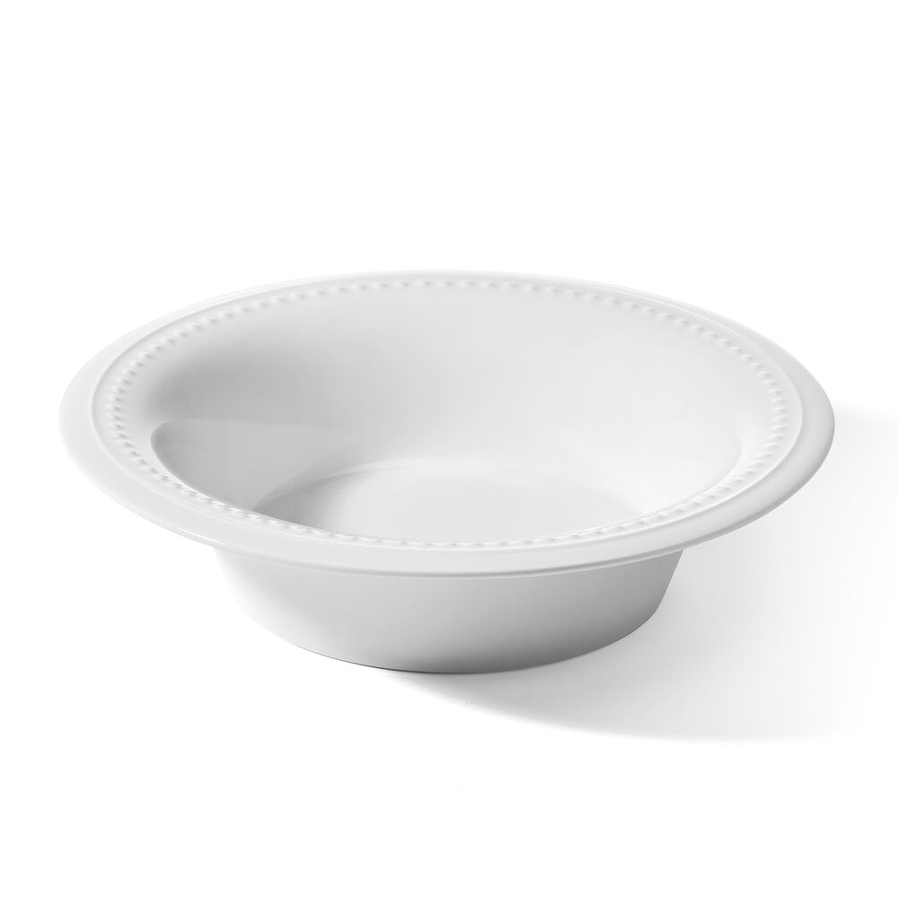 Nevaeh White Classic Beaded Serve Bowl