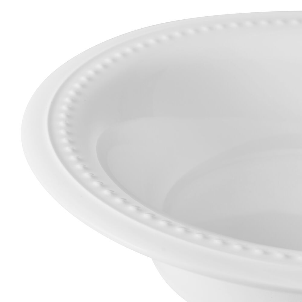 Nevaeh White Classic Beaded Serve Bowl
