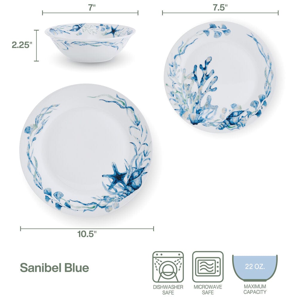 Sanibel 12 Piece Dinnerware Set, Service for 4