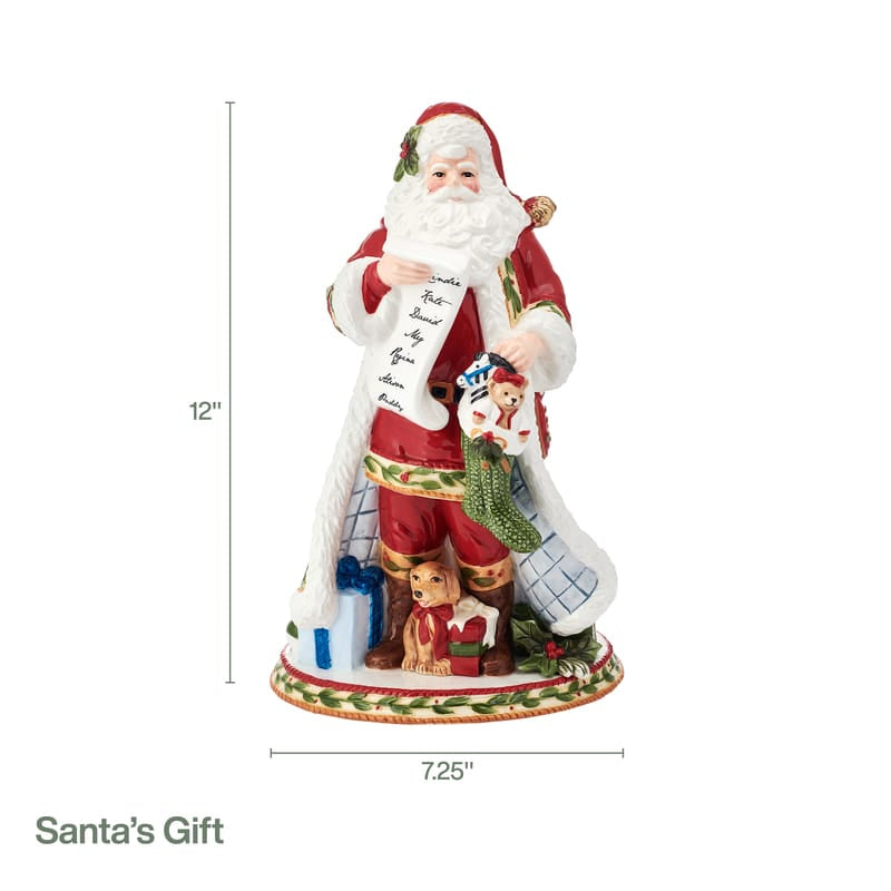 Santa’s Gift Christmas Figurine, 12 IN