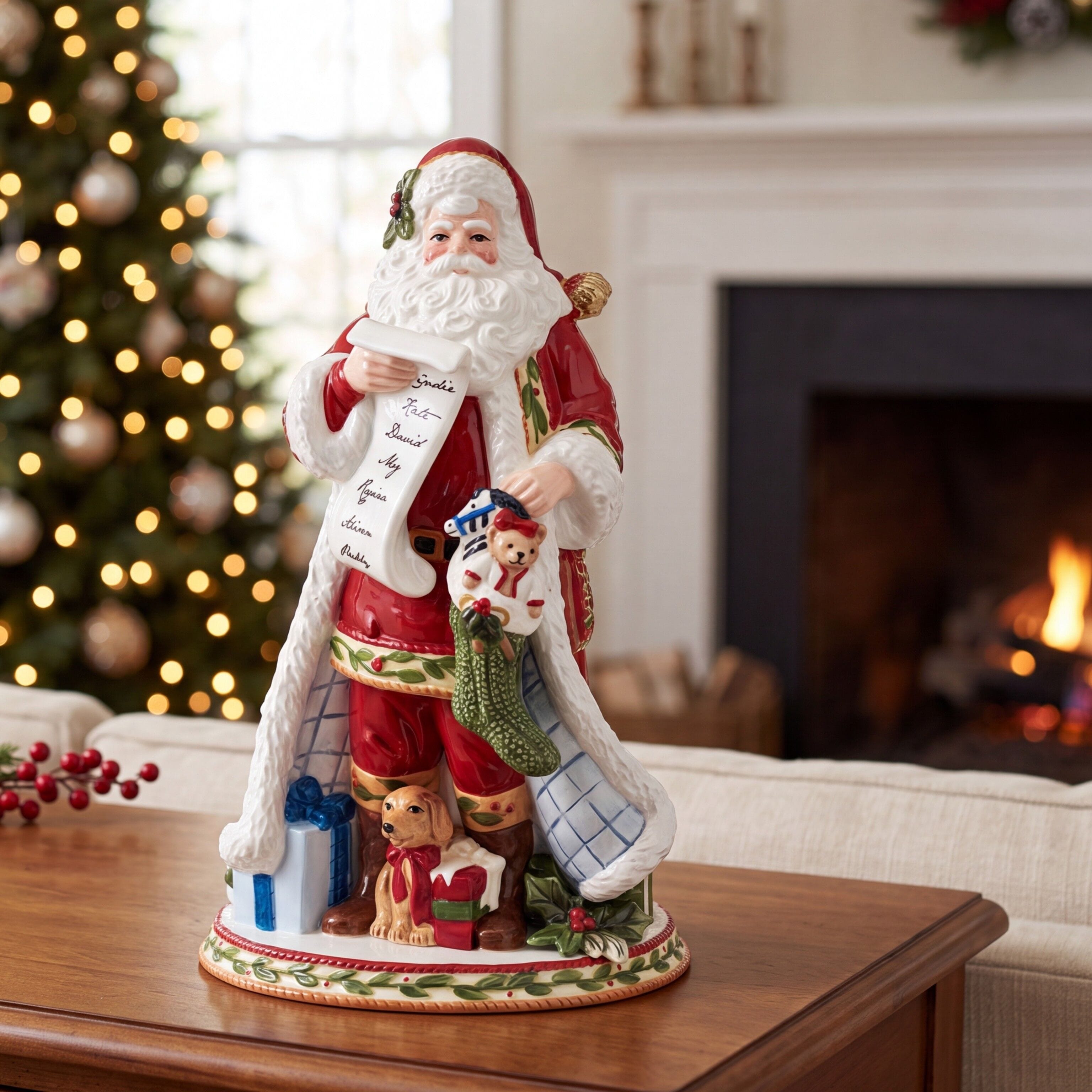 Santa’s Gift Christmas Figurine, 12 IN