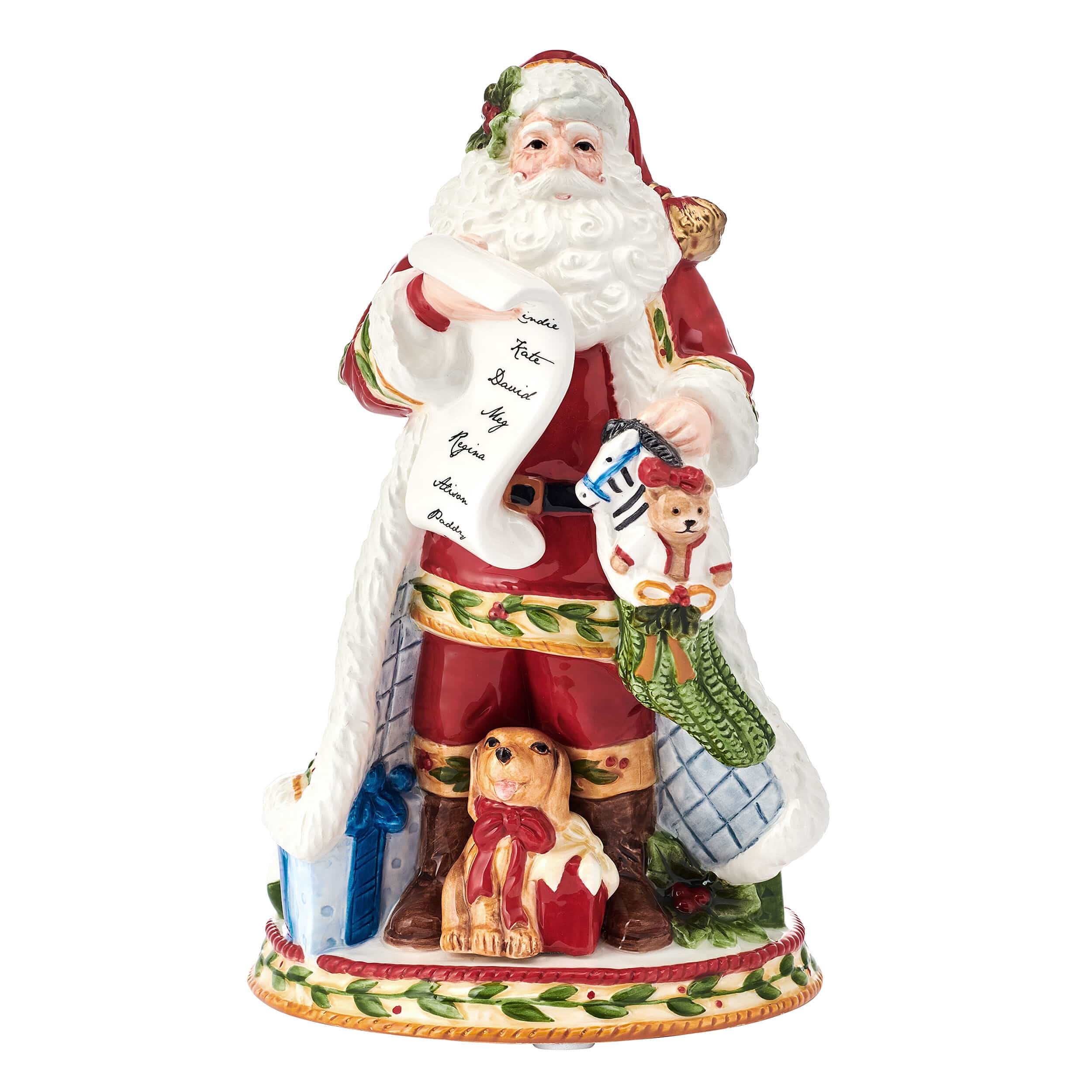 Santa’s Gift Musical Figurine, 9.25IN