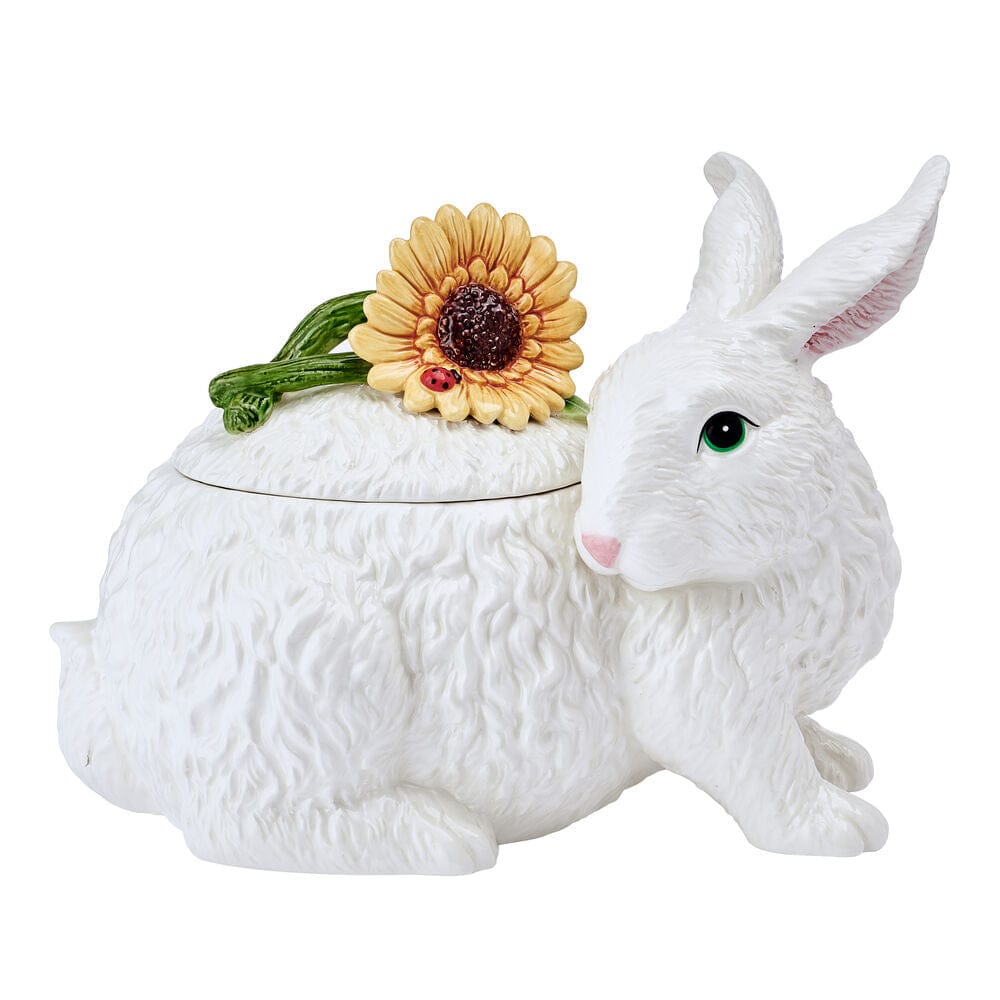Sunflower Rabbit Cookie Jar
