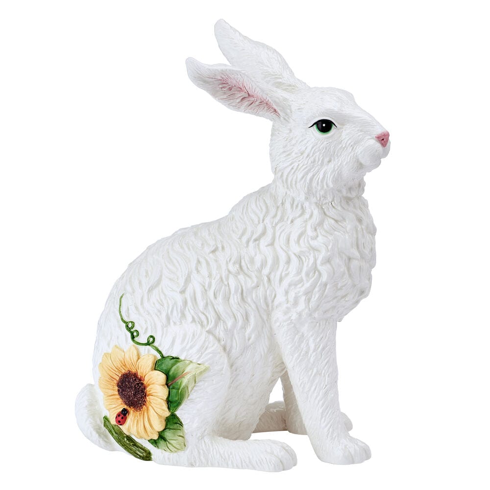 Sunflower Sitting Rabbit Figurine, 13.25 IN