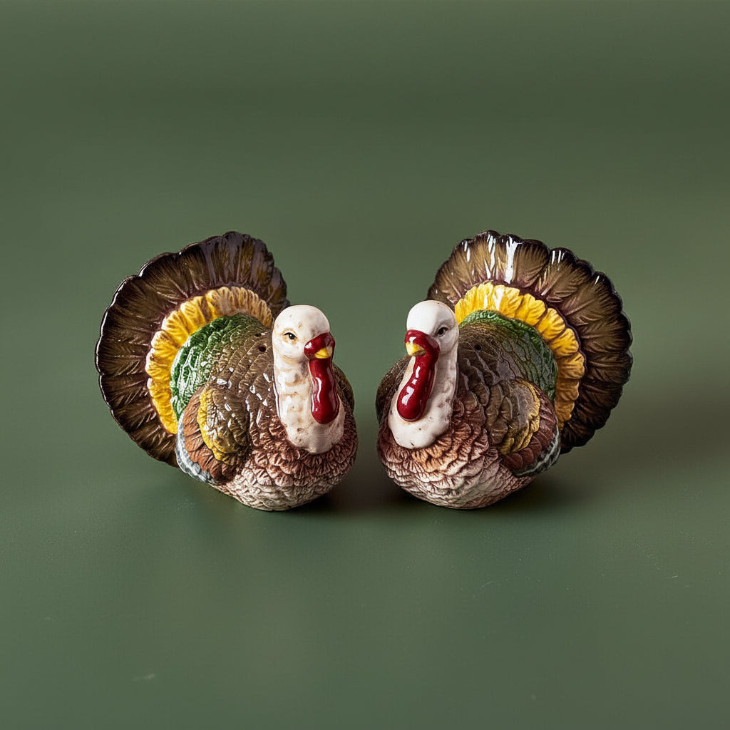 Thanksgiving Tradtions Turkey Salt and Pepper Set