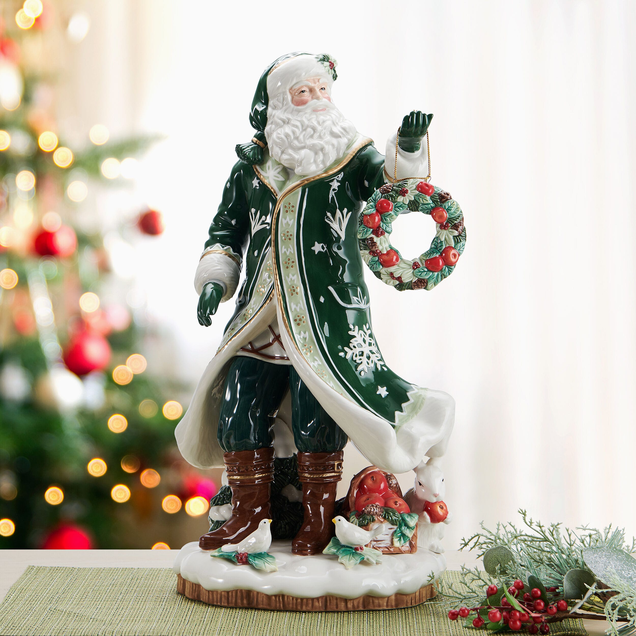 Winter Frost Santa Figurine, 18 IN