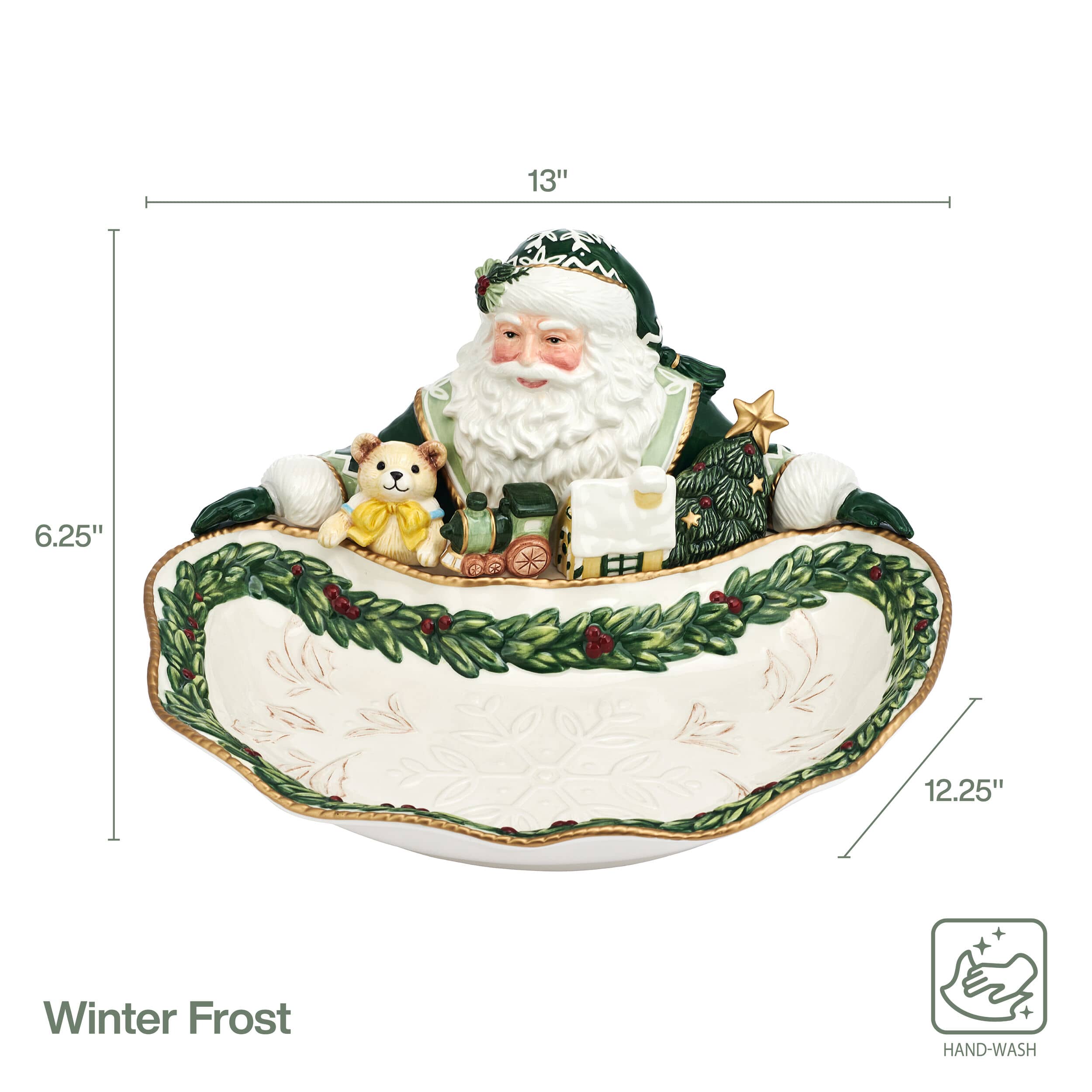 Winter Frost Santa Serving Bowl
