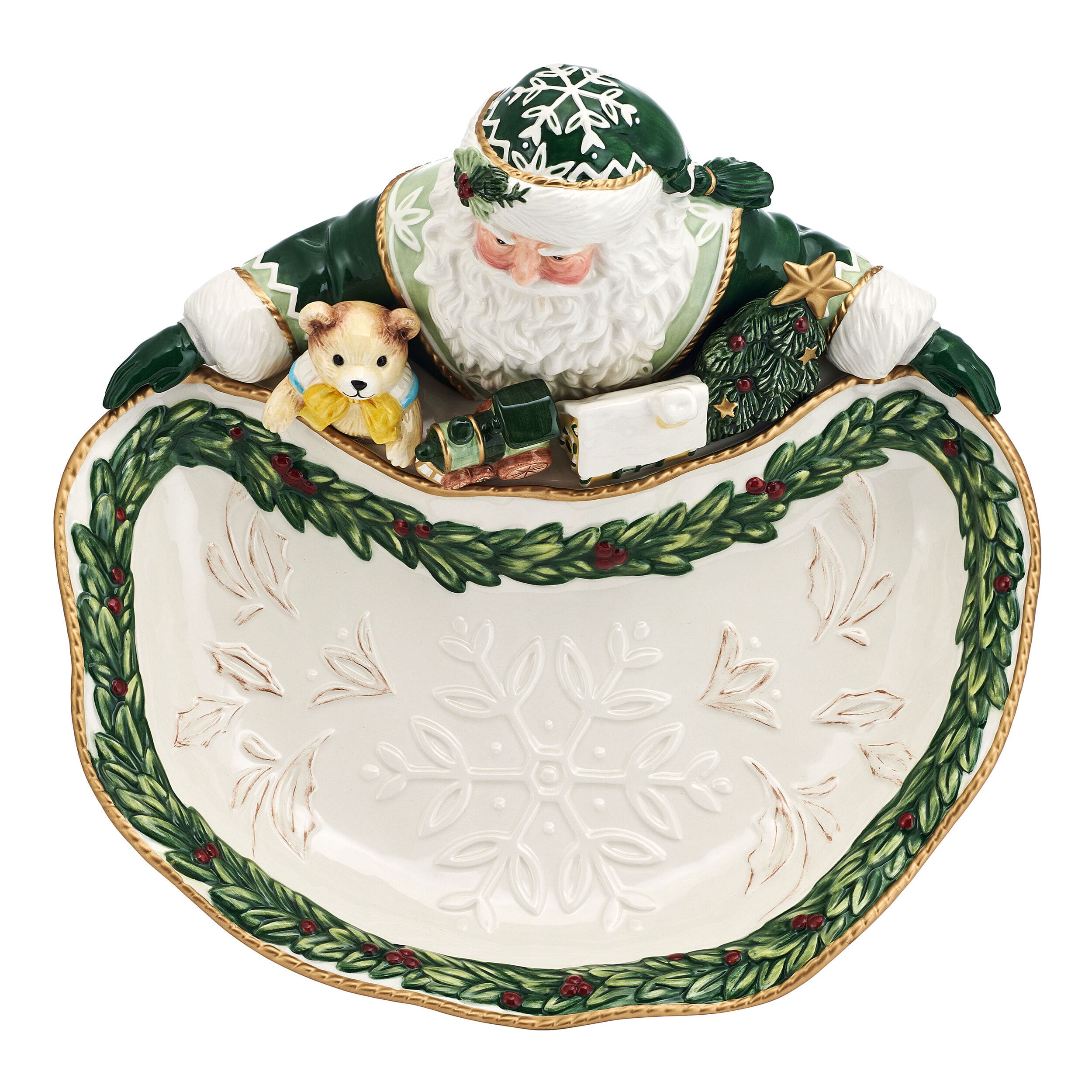Winter Frost Santa Serving Bowl